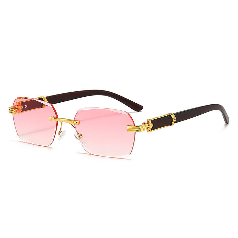 Women’s fashionable square sunglasses with golden accents Kalsten