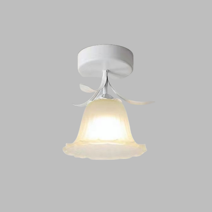 Kalsten | Ceiling Light with Floral Glass Shade Design