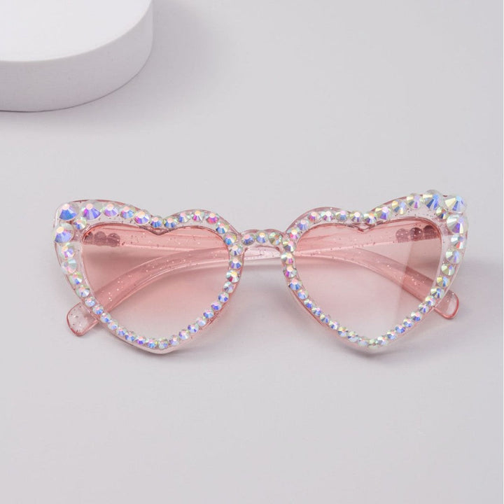 Women's Heart-Shaped Sparkle Sunglasses Kalsten