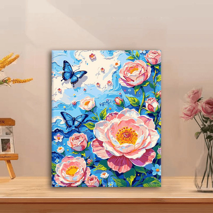 Floral Butterfly Canvas Art Print Kalsten