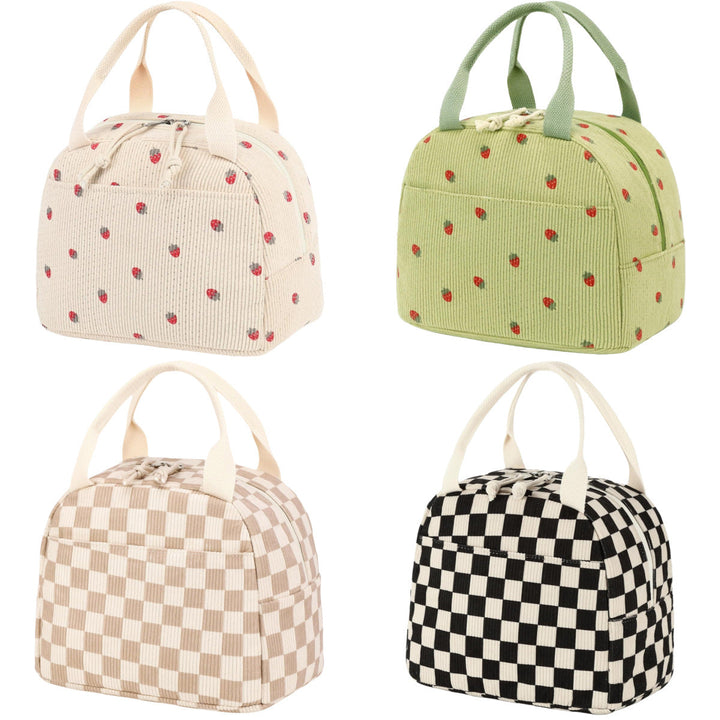 Insulated Strawberry Print Lunch Bag Kalsten