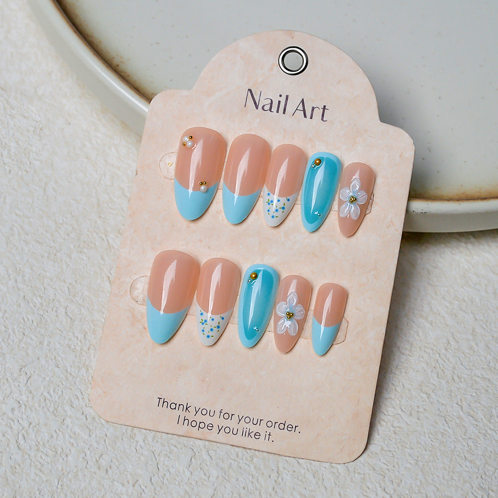 Glamorous Floral-Accent Press-On Nail Set Kalsten