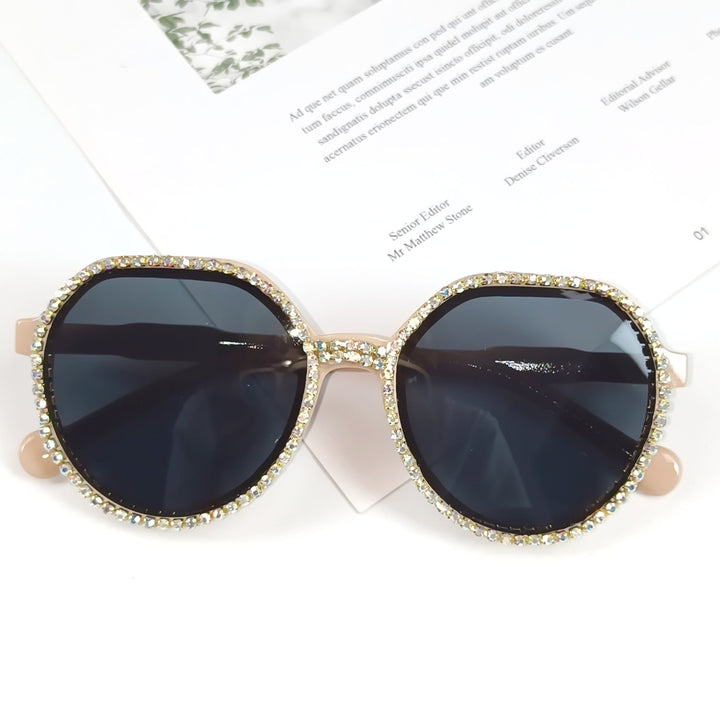 Women Glittering Oversized Sunglasses Kalsten
