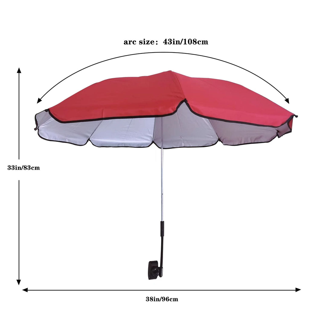 Women's Adjustable Beach Sunshade Umbrella with Ground Anchor Kalsten
