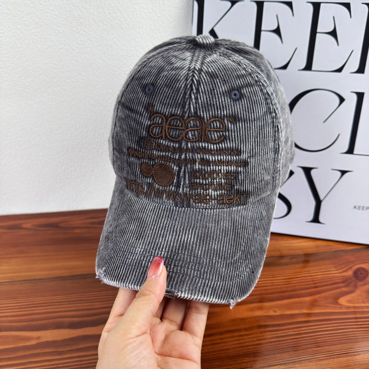 Women's Distressed Corduroy Baseball Cap Kalsten