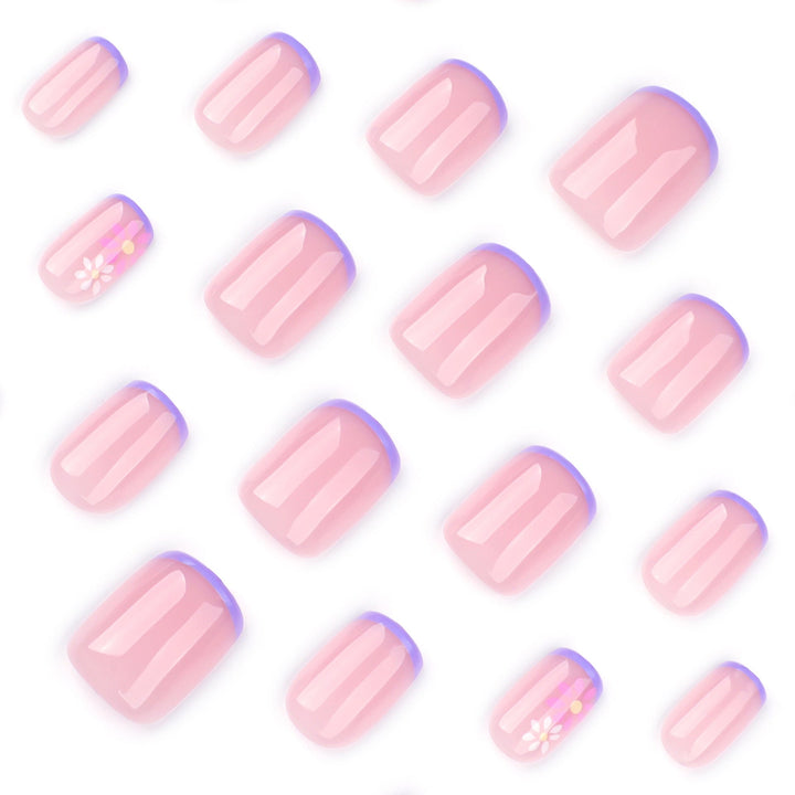 Floral Accent Press-On Nail Tips Kalsten