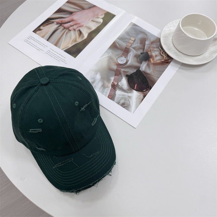 Men's Distressed Vintage-Style Baseball Cap Kalsten