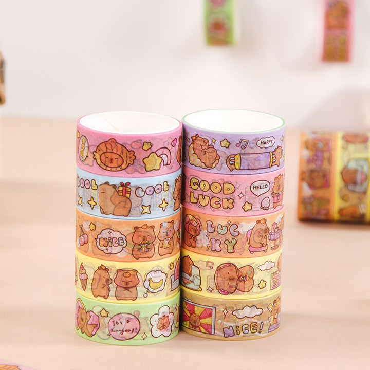 Patterned Washi Tape Assortment Gift Set With Nautical Motifs And Mixed-Width Craft Masking Rolls