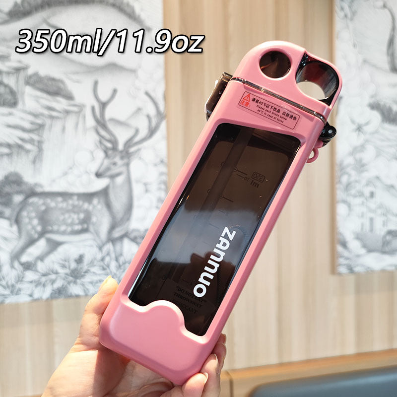 Ladies unique flip-top drinking bottle with viewing window Kalsten