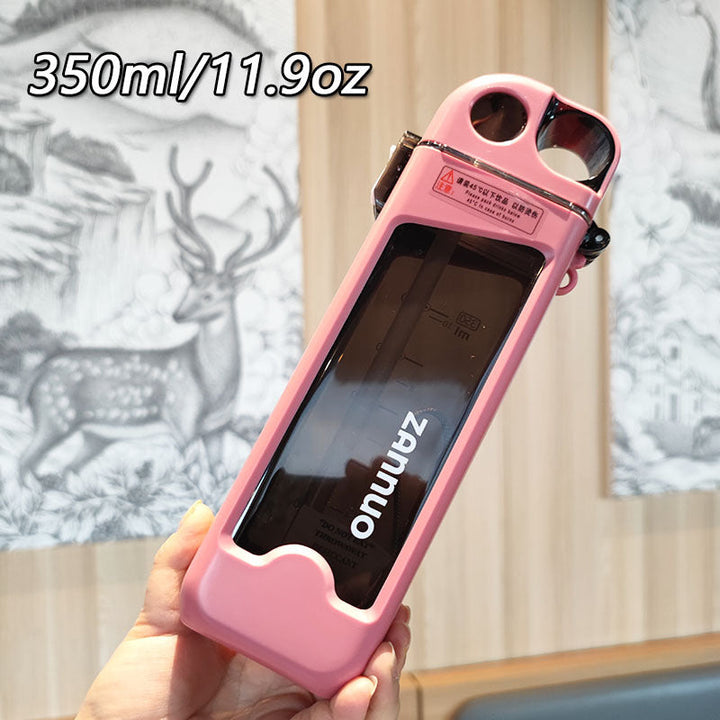 Ladies unique flip-top drinking bottle with viewing window Kalsten