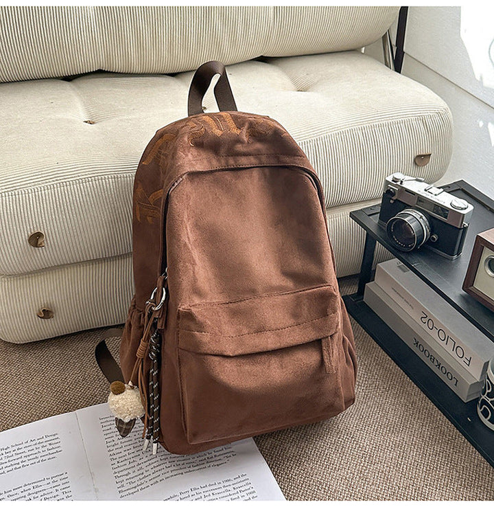 Casual Suede School Backpack Kalsten