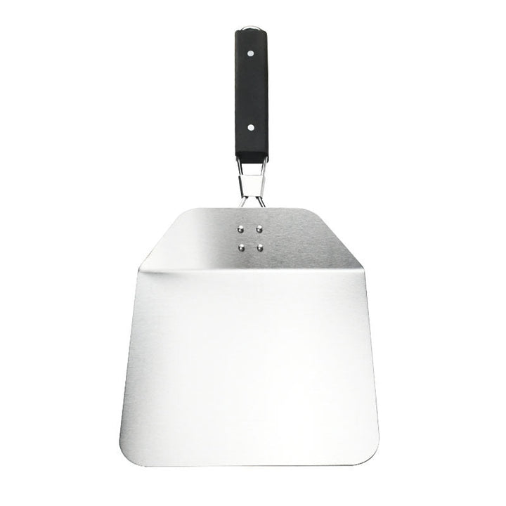 heavy-duty square-edge stainless steel pizza shovel with folding riveted handle Kalsten