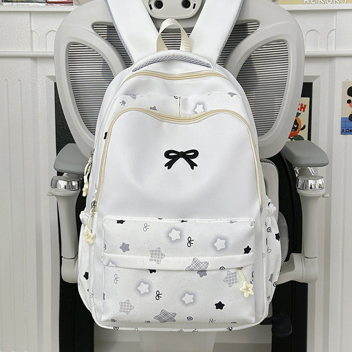 Cute Bunny-Themed Multi-Pocket School Backpack