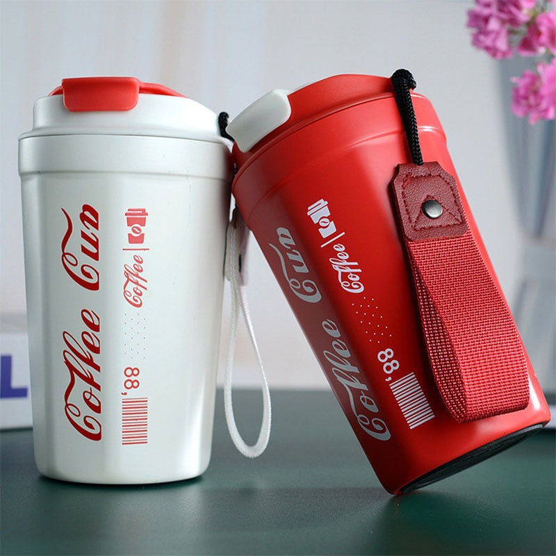 Women's insulated coffee cup with practical carrying device Kalsten