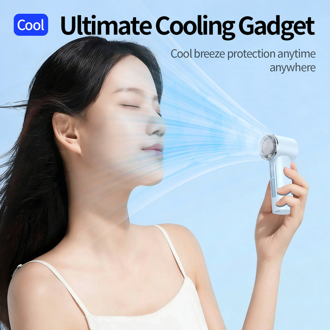 Unisex nan handheld cooling fan with ice cartridge and LED display Kalsten