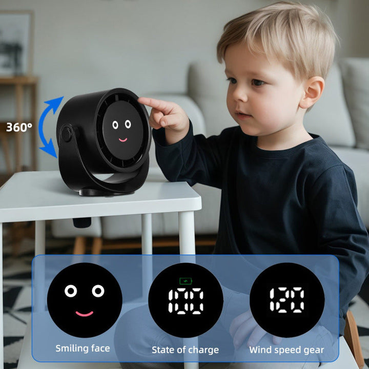Ladies Portable 360-Degree Table Fan with Smart Display Kalsten