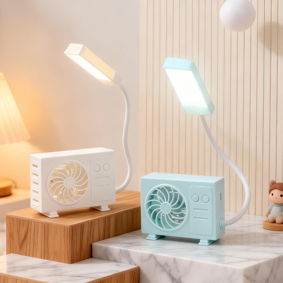 Women's table lamp with integrated USB fan Kalsten