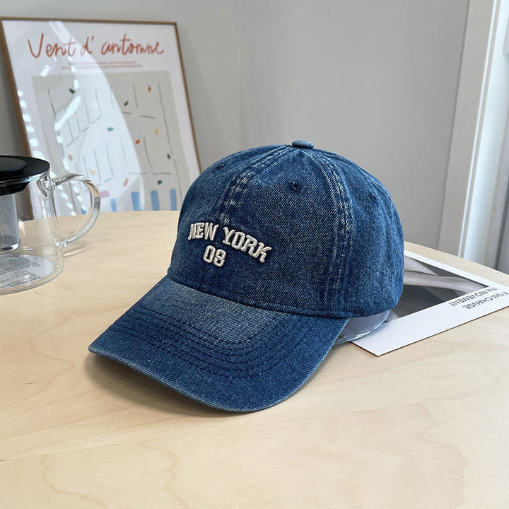 Men's Distressed Denim Baseball Cap Kalsten