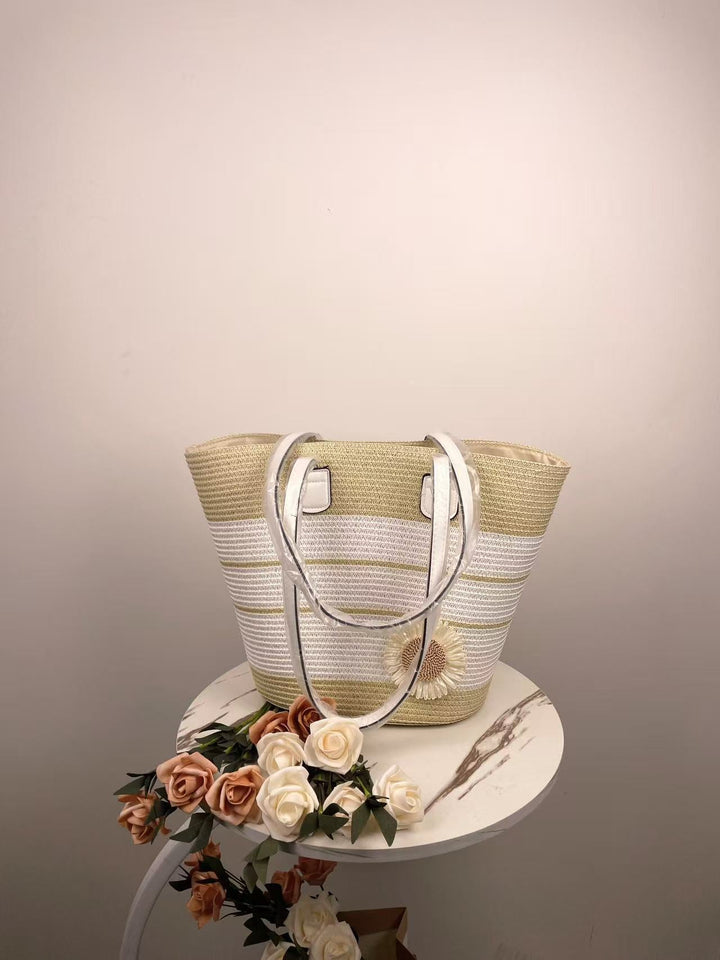 Elegant Beach Bag with Matching Sun Hat Kalsten