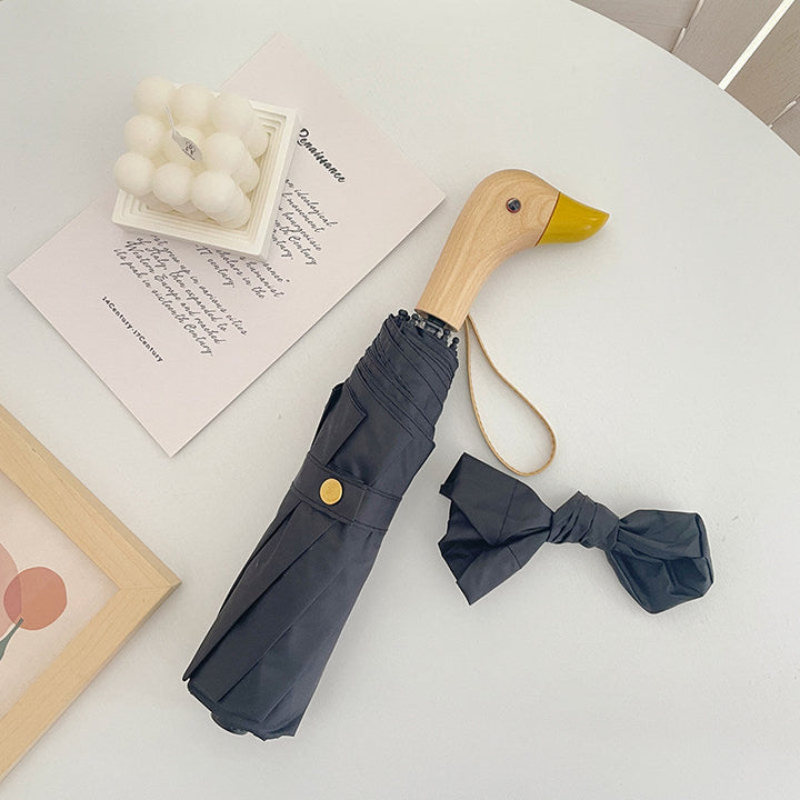 Women's Folding Umbrella with Unique Duck Handle Kalsten