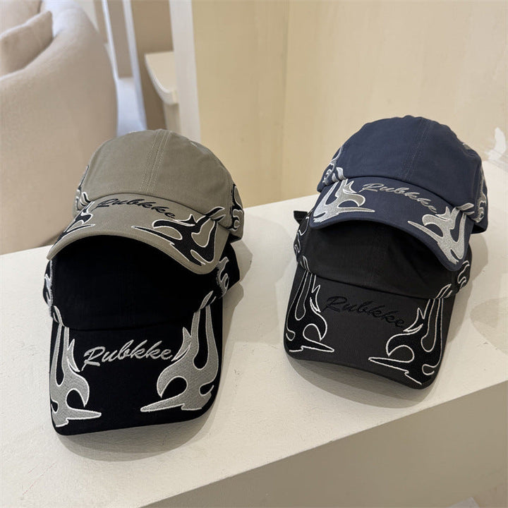 Men's Graphic Flame-Embroidered Baseball Cap Kalsten