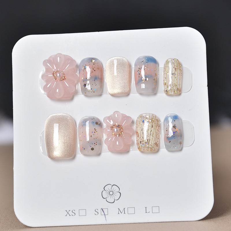 Premium Rhinestone-Embellished Nail Art Extensions Kalsten