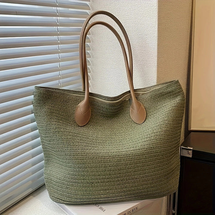 Spacious Tote Bag Made of Braided Natural Material Kalsten