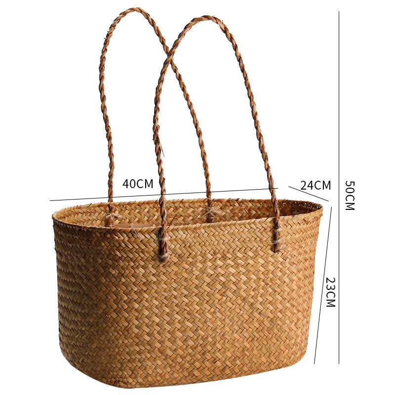 Handcrafted Woven Storage Tote Kalsten