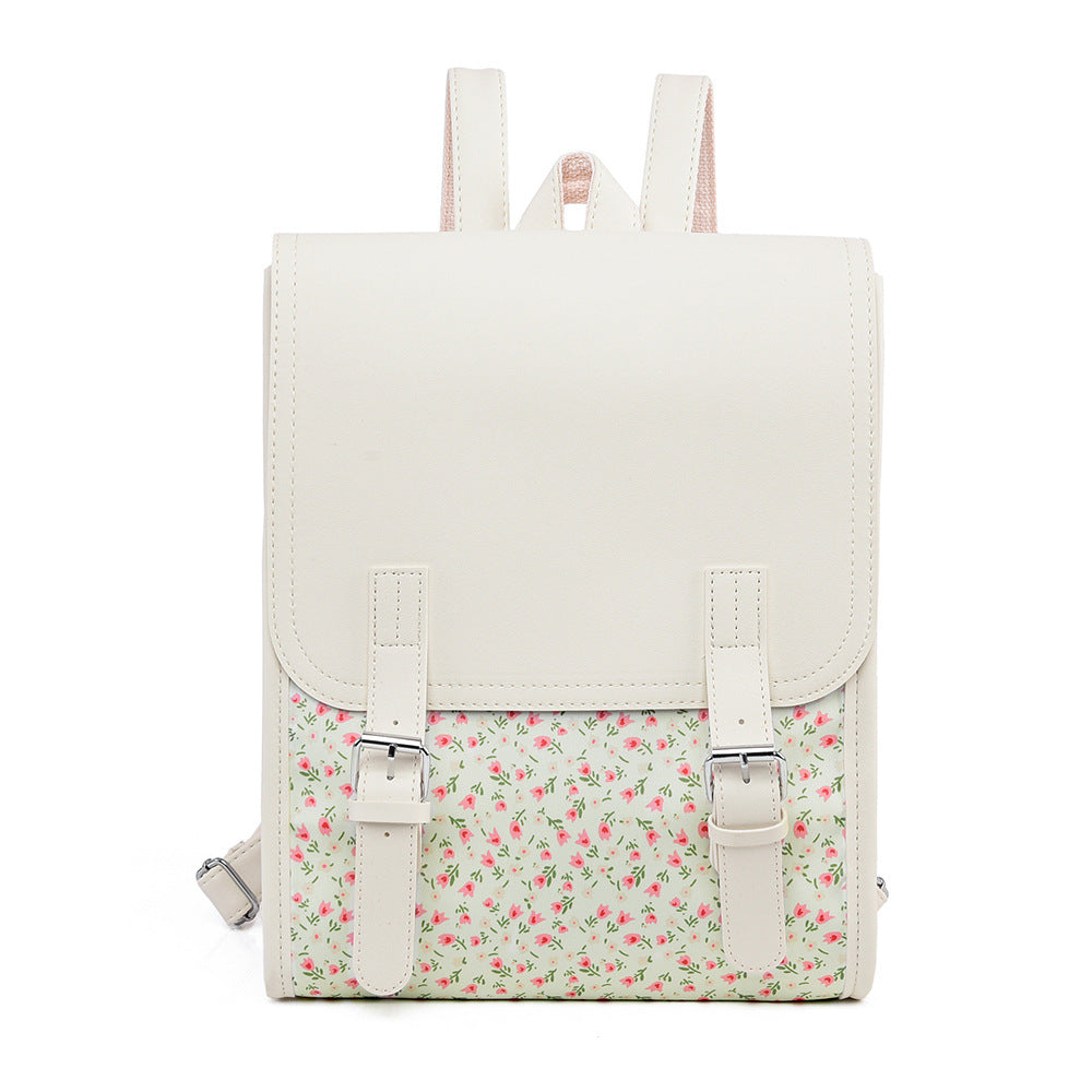 Floral Print Structured Backpack Kalsten