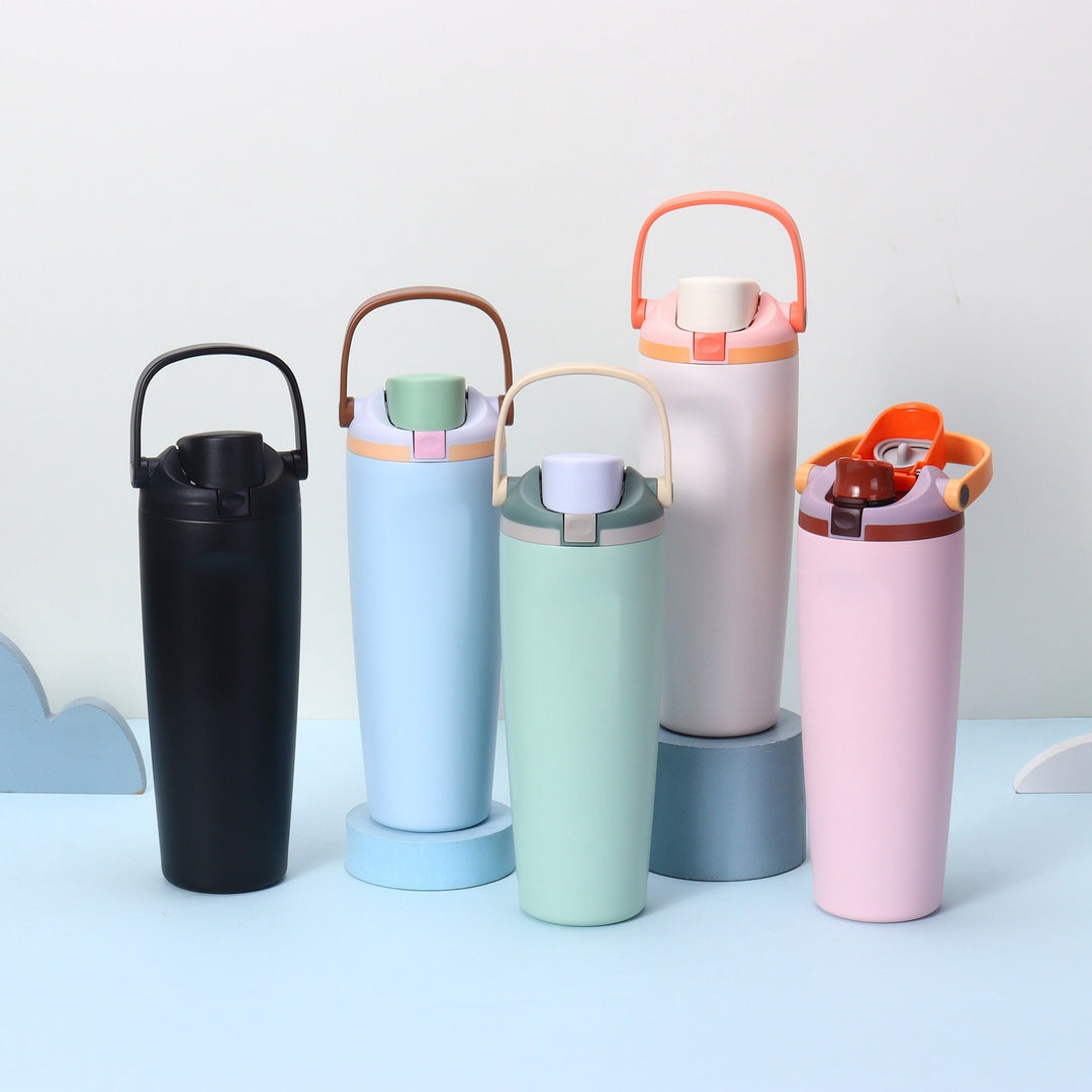 Women's insulated drinking bottle with ergonomic carry handle Kalsten