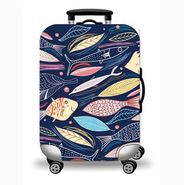 Unisex stretchable suitcase cover with cute alpaca design, elastic protective cover for hard-shell and fabric suitcases Kalsten