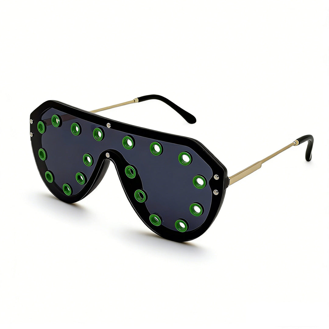Women's statement sunglasses in futuristic design with decorative elements Kalsten