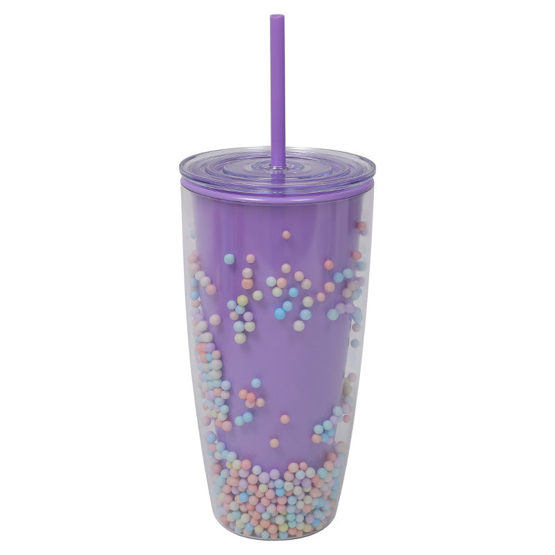 Unisex Drinking Cup with stylish filling material and flexible straw Kalsten