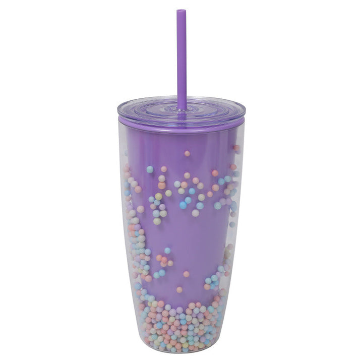 Unisex Drinking Cup with stylish filling material and flexible straw Kalsten