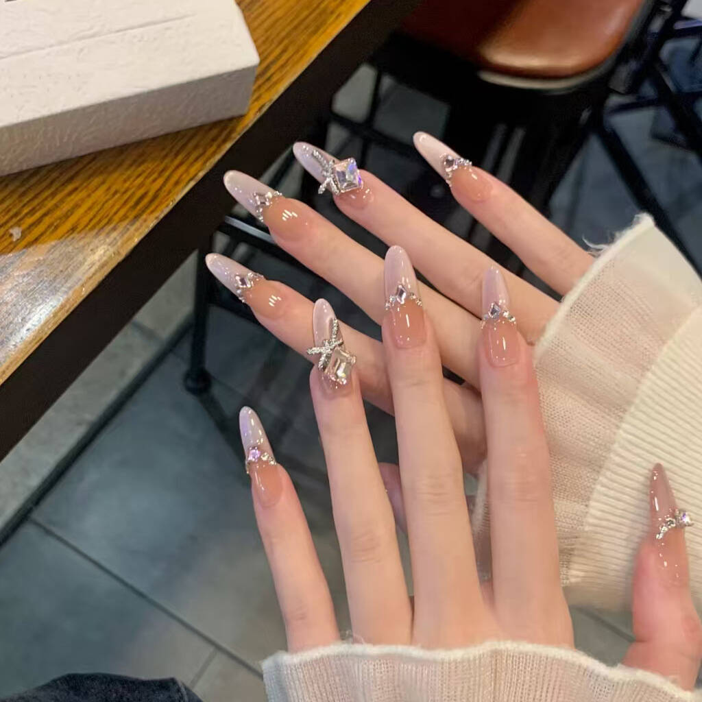 Artistic Nail Design with Decorative Elements Kalsten