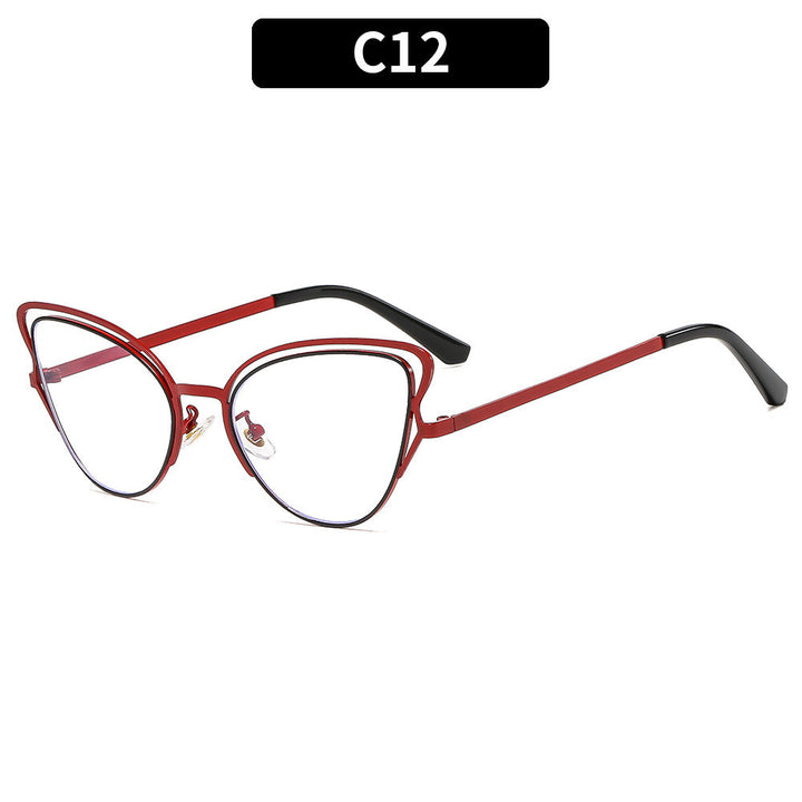 Women's Cat-Eye Sunglasses with Luxurious Metal Frame and High-Quality Gradient Lenses Kalsten