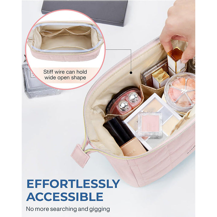 Cosmetic bag with matte finish and zipper Kalsten