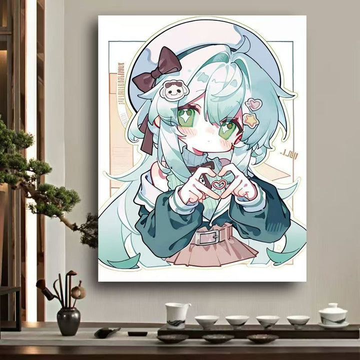 Whimsical Anime Character Canvas Art Kalsten