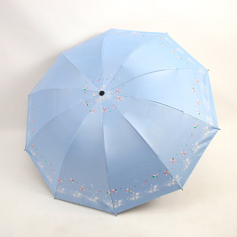 Women's Foldable Umbrella with Floral Patterns Kalsten