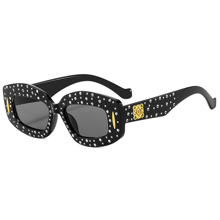 Women striking sunglasses with glamorous rhinestone details Kalsten