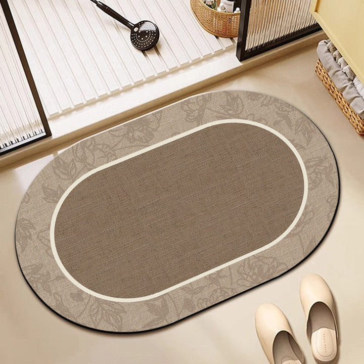 Textured Oval Kitchen Mat