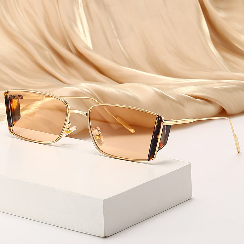 Ladies elegant square sunglasses with fine metal frame Kalsten