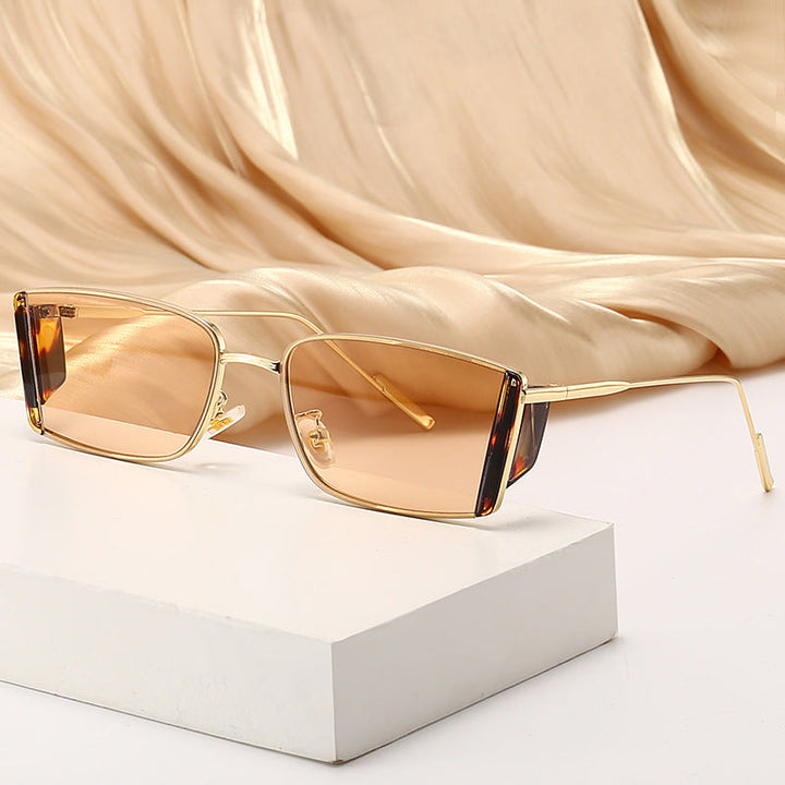 Ladies elegant square sunglasses with fine metal frame Kalsten