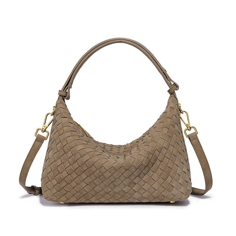Woven Suede Hobo Bag Acalora