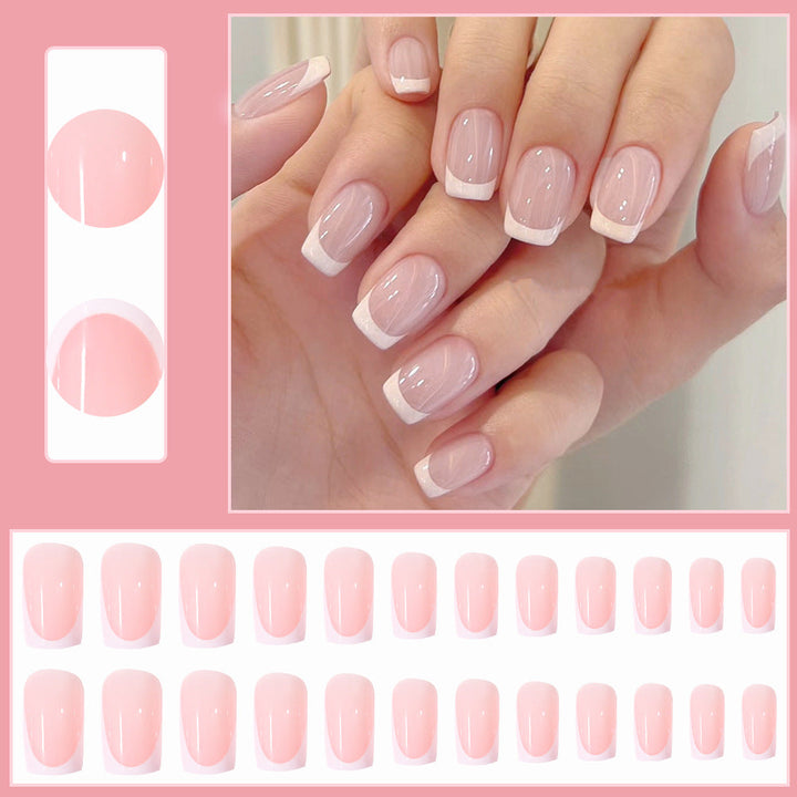 Elegant French Tip Press-On Nail Set Kalsten