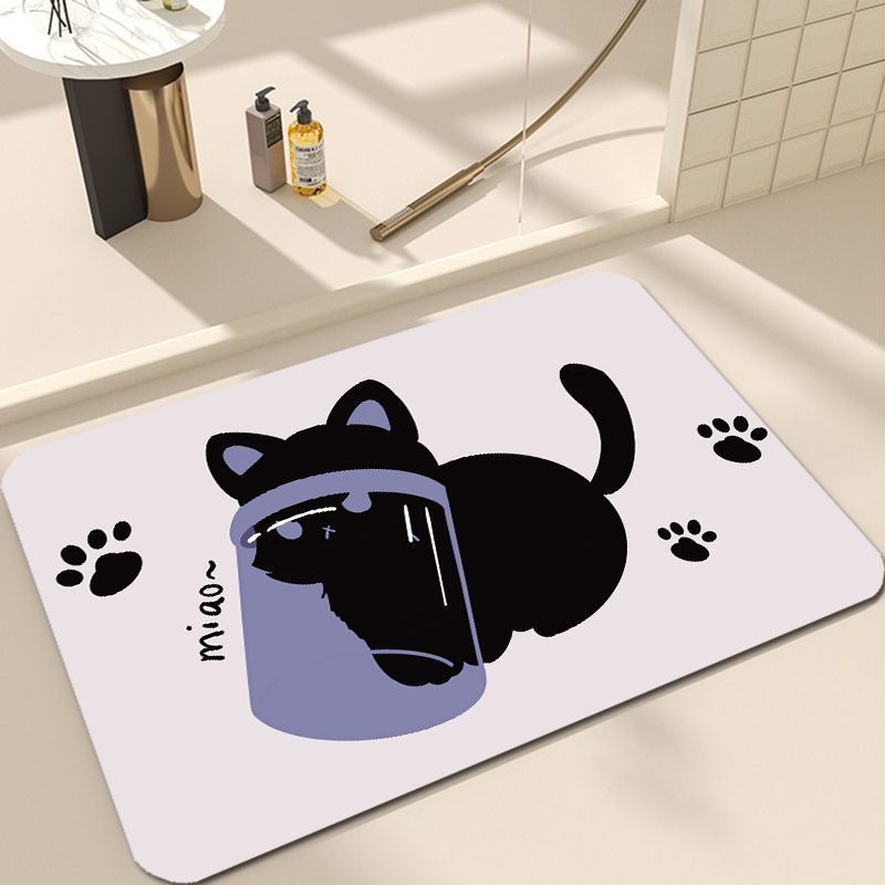 Cute Cat Design Bath Mat Kalsten