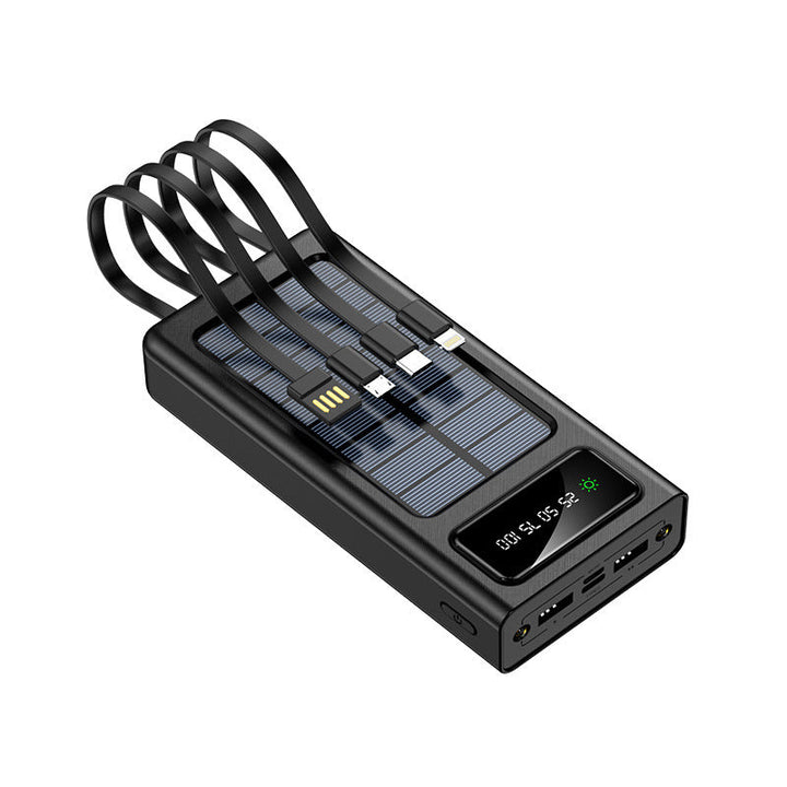 Portable solar power bank with multifunctional charging cable and digital display Kalsten