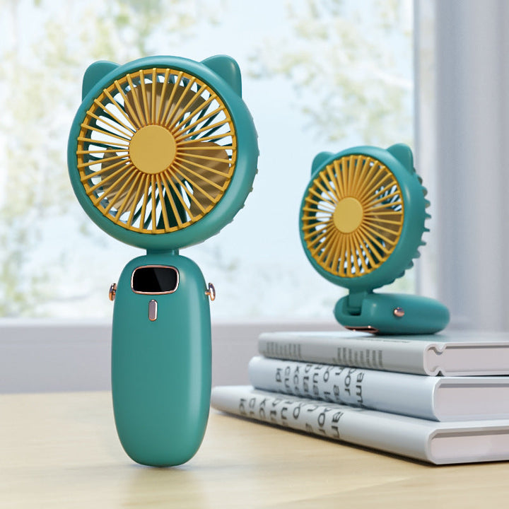Cute Cat-Themed Handheld Fan Kalsten