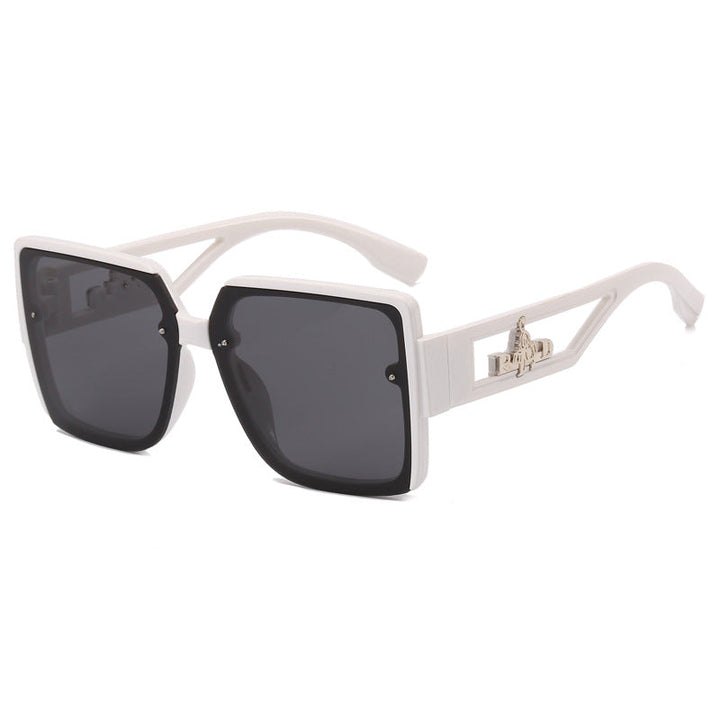 Ladies square designer sunglasses with elegant embellishments Kalsten
