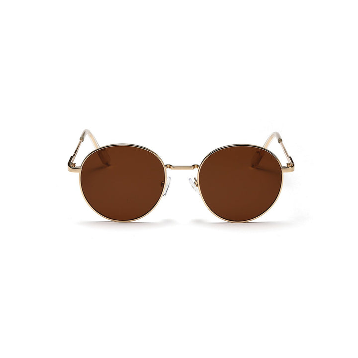 Women round sunglasses with luxurious metal frame and UV protection Kalsten